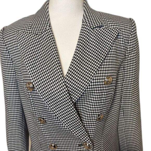 Venus Houndstooth Double Breasted Blazer Womens Designer - Picture 5 of 7